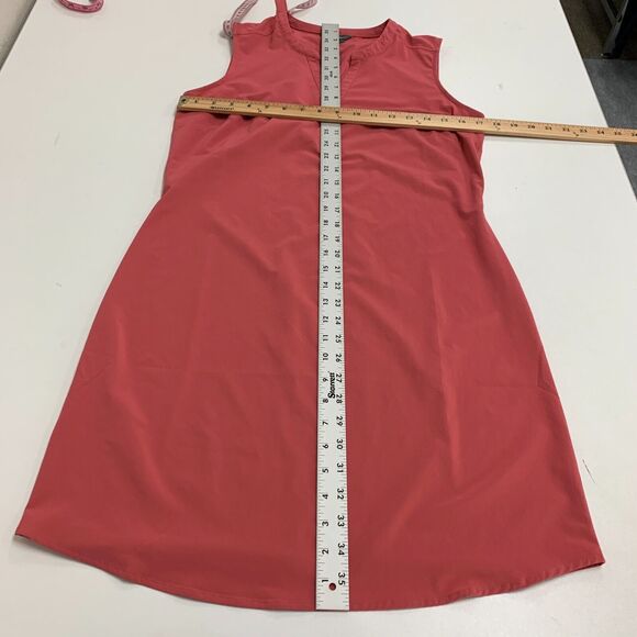 Eddie Bauer Shift Mini Dress Womens S Small Pink Notch Collar Sleeveless Jersey - Picture 6 of 14